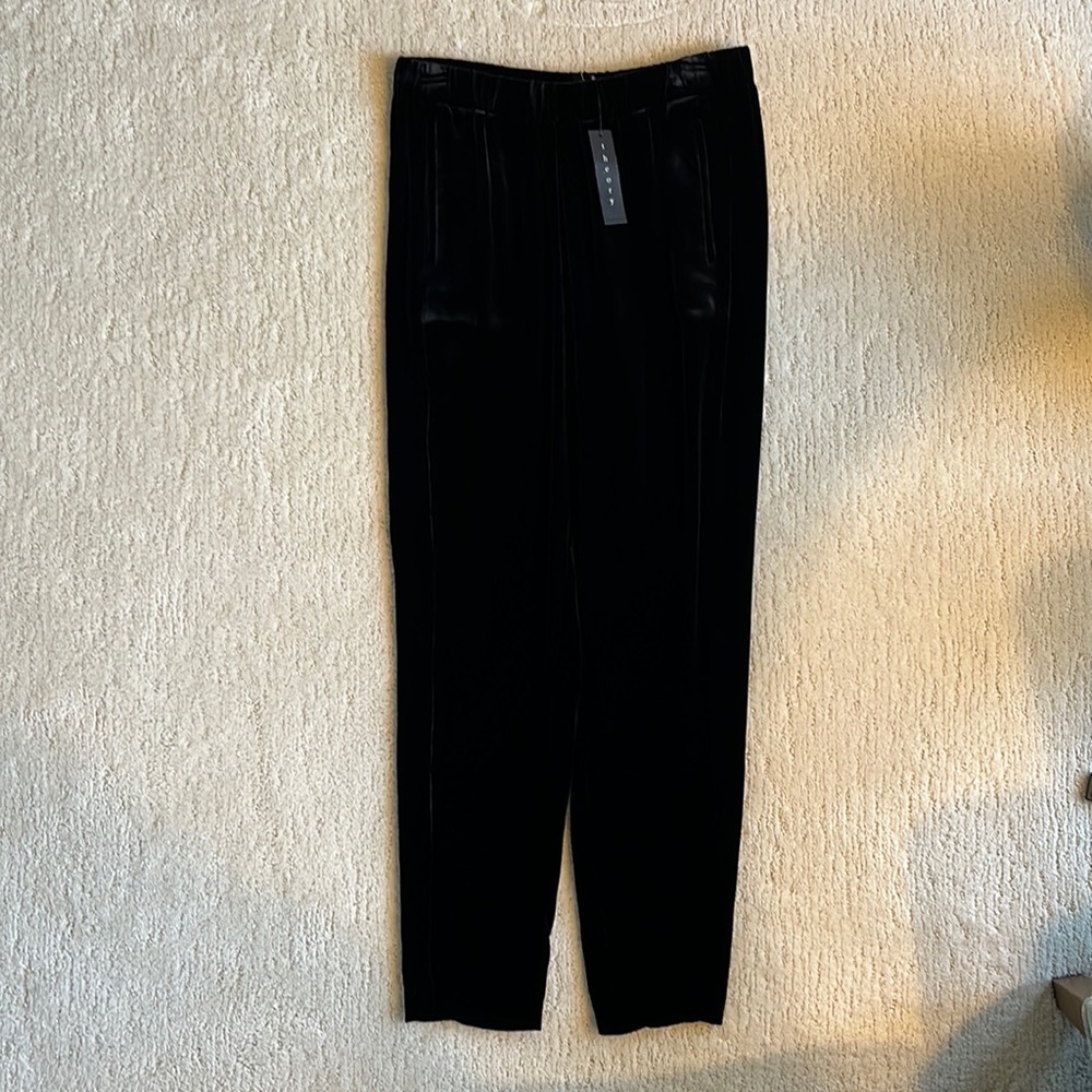 NWT Theory Black Velvet Pants